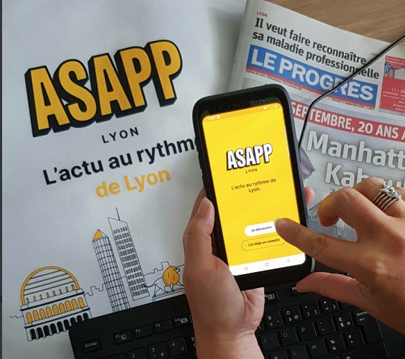 A la traîne dans le numérique, le Progrès veut rattraper son retard avec l’appli “Asapp”  (4,99 euros par mois)