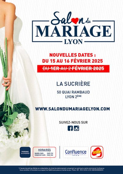 affiche du salon du mariage lyon 2025