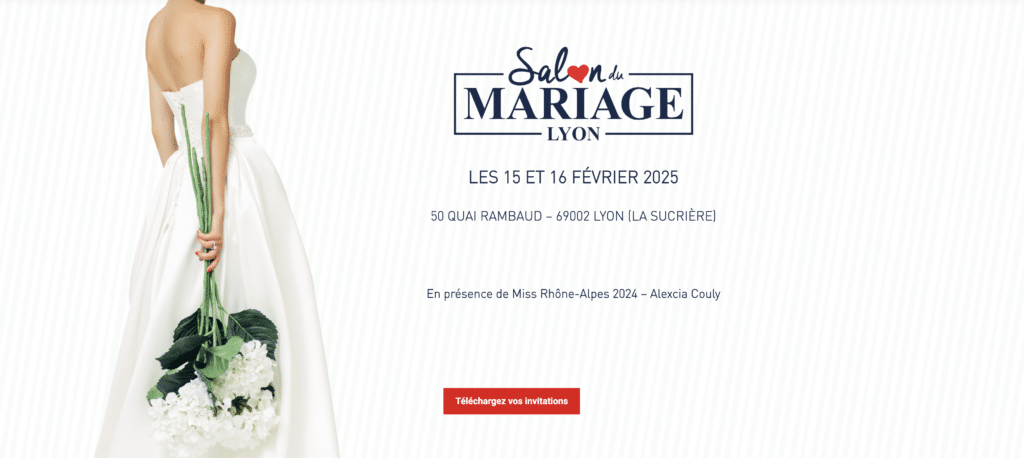 Salon du Mariage 2025 : ce weekend à Lyon