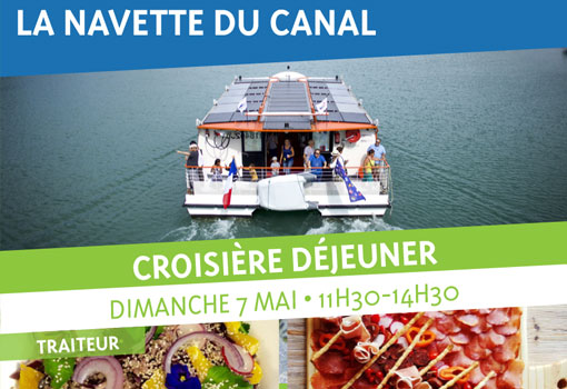 Le dimanche 7 Mai : jettez-vous à l’eau avec un Déjeuner Croisière sur la Navette du canal de Jonage